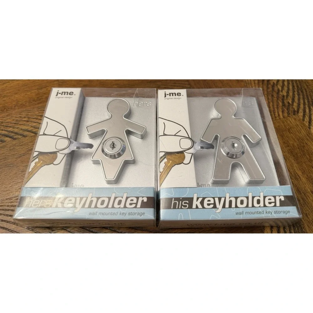Lot of 2 - J-Me His & Hers Keyholders Wall Mounted Key Storage